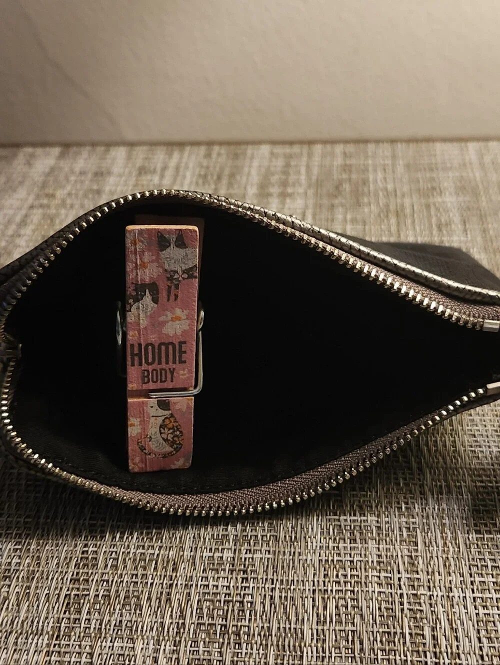 Coach Black Signature  Canvas Wristlet with Metallic Silver Accents - Picture 6 of 6